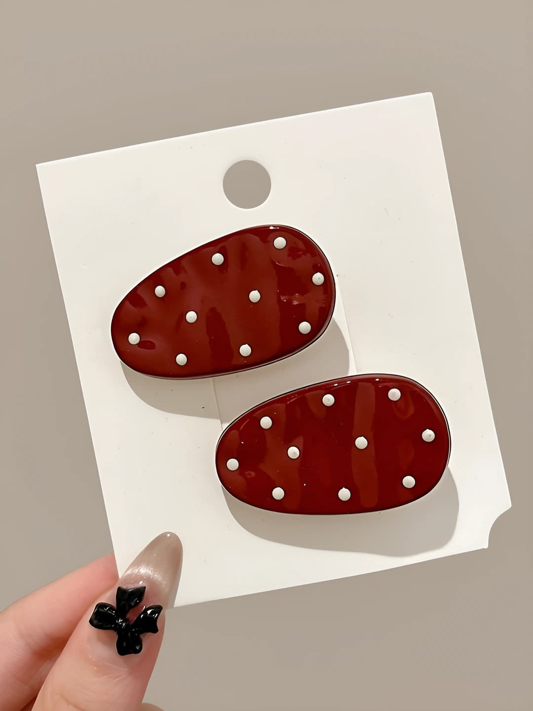 Bright red, 2 pcs, 4 cm