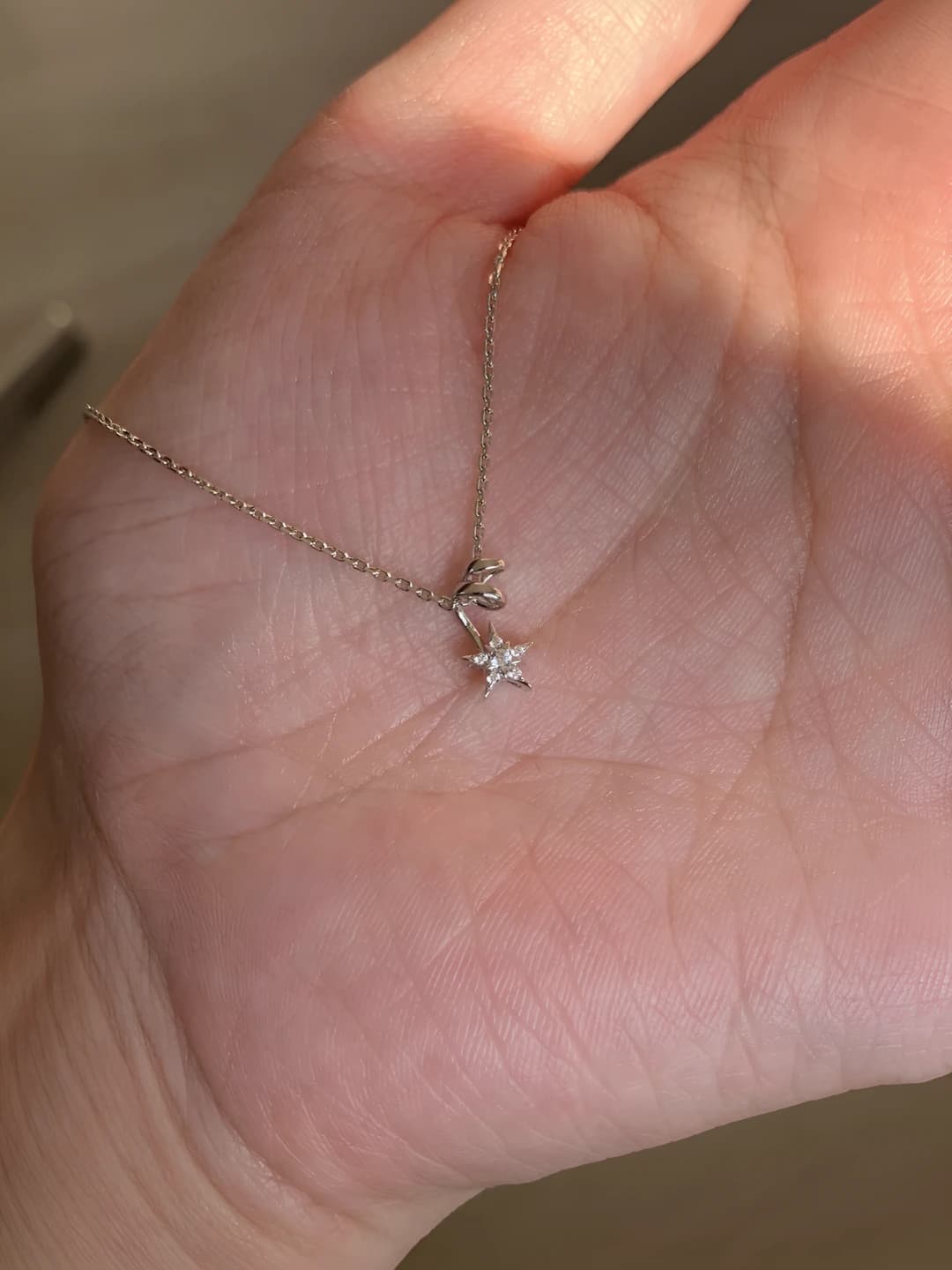 Silver meteor necklace