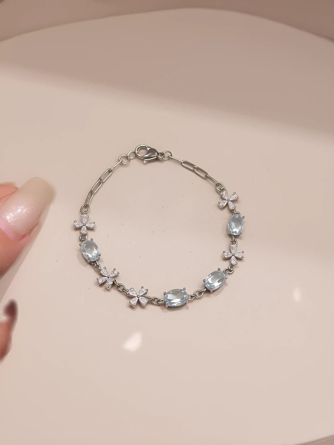 62# Bracelet - Silver - Blue