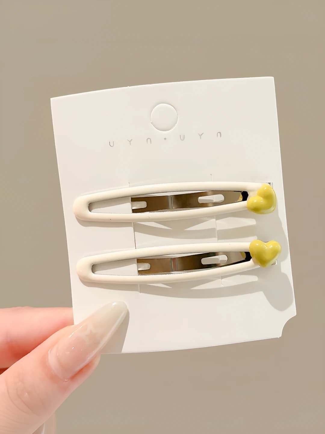 5# Yellow heart, 1 pair, 6 cm
