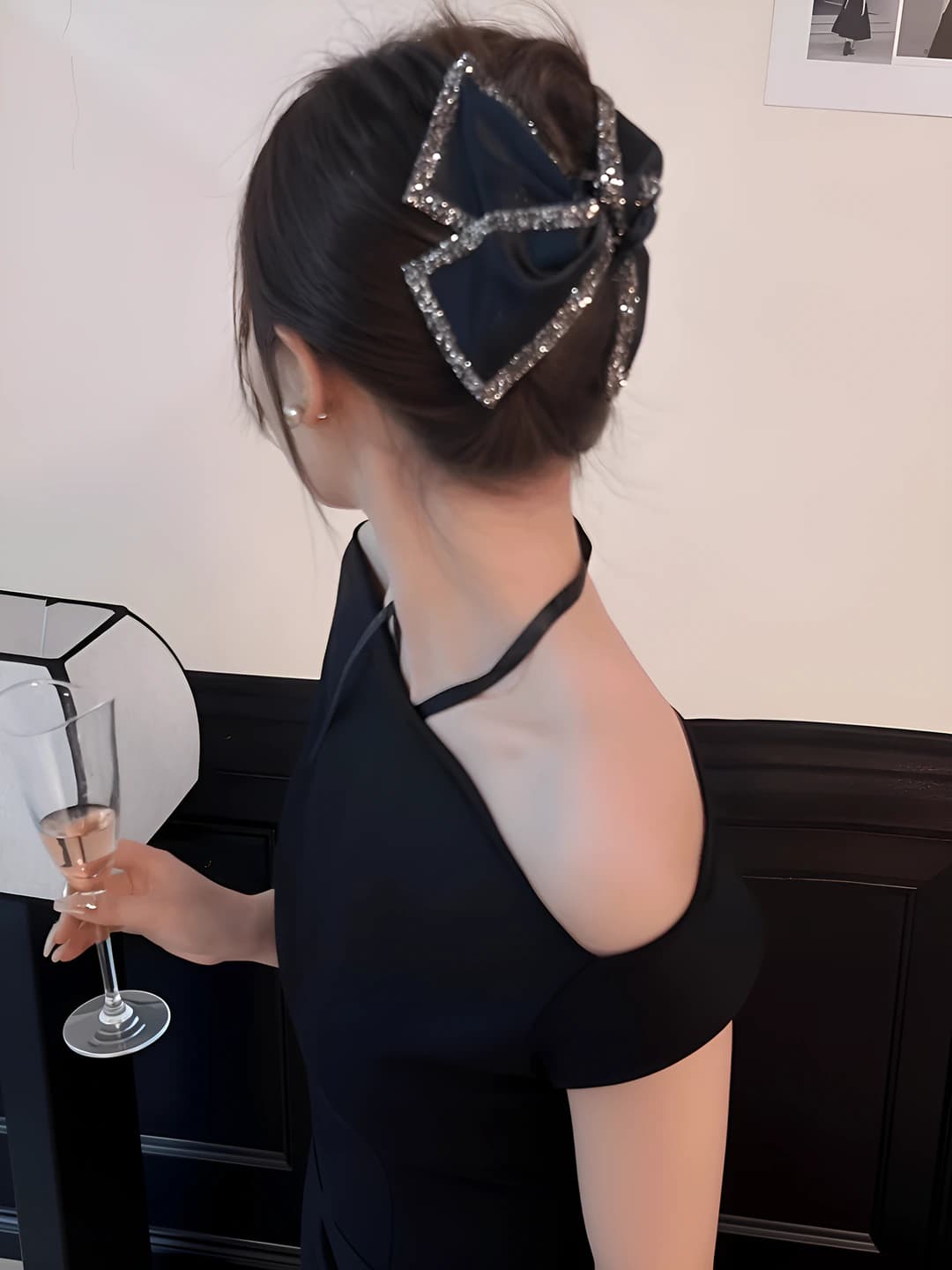 Women's hair clips and combs: French style, natural design, fabric material, 2026