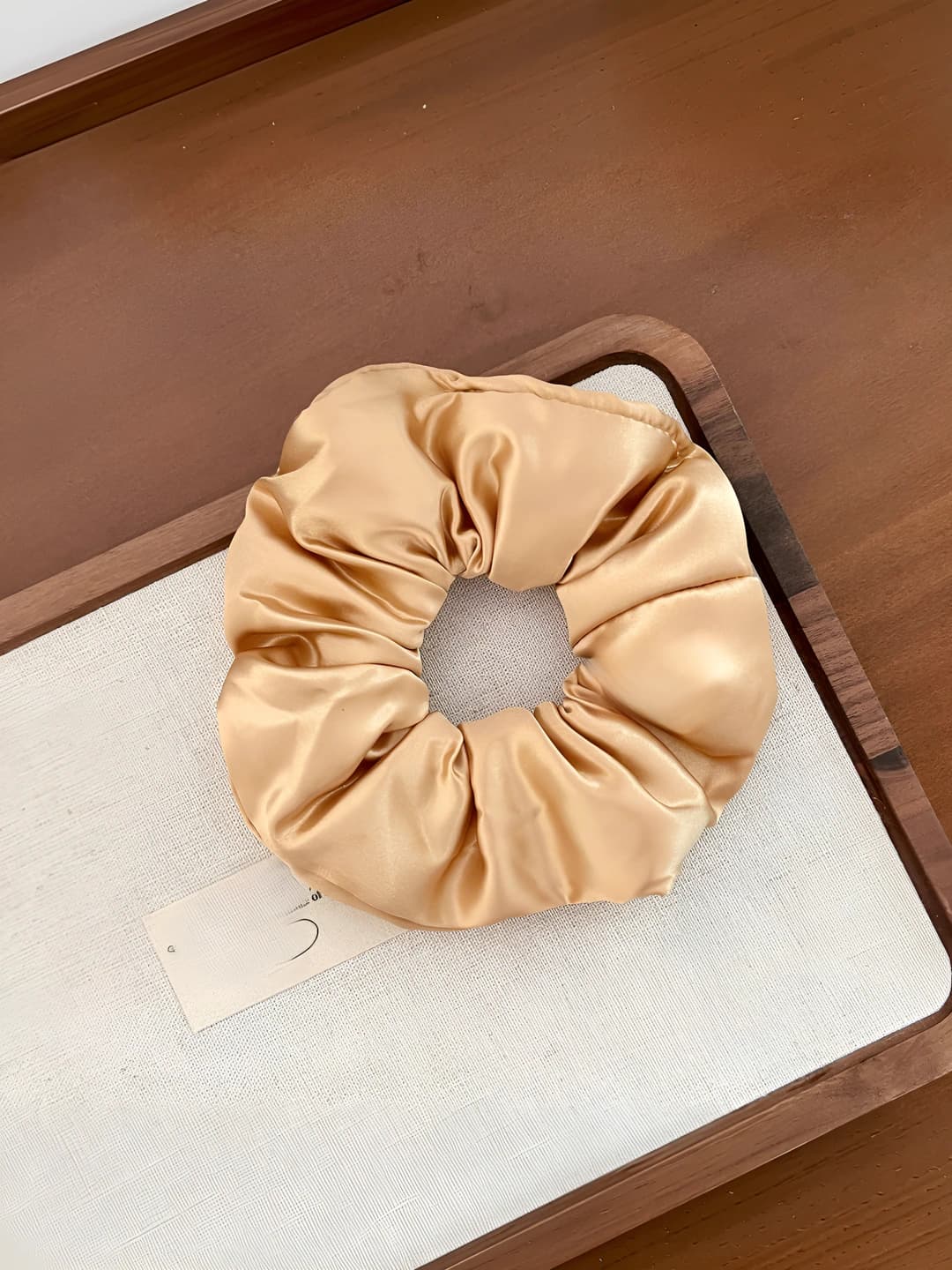 Champagne pillow hair tie