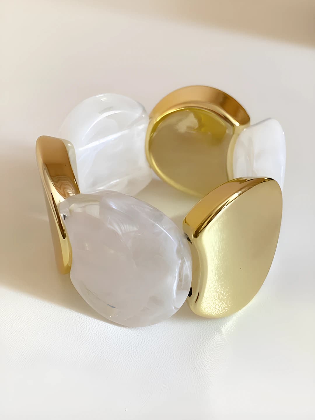 38# bracelet - gold - white