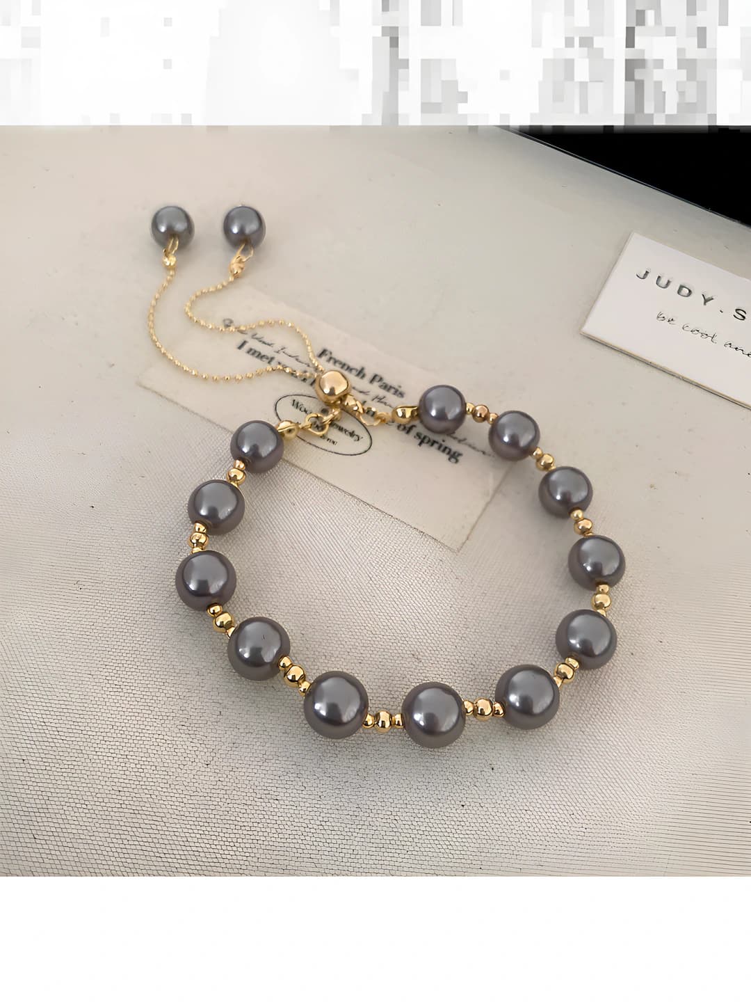 9# Bracelet - Standart - Oltin - Qora