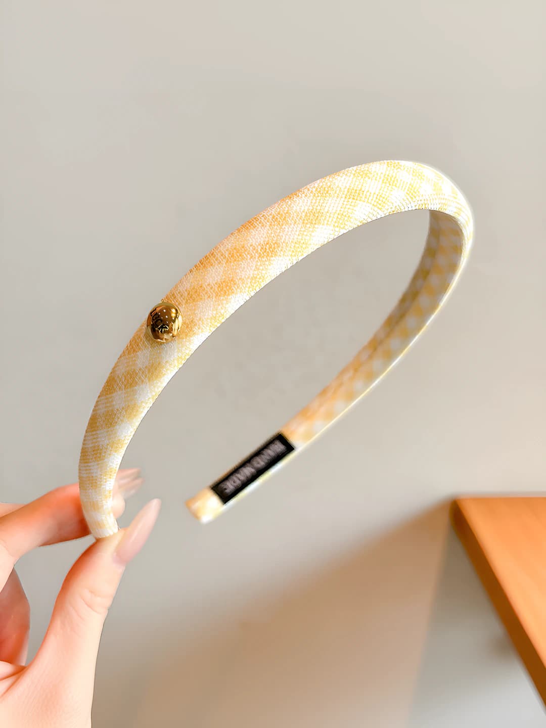 4# Yellow, plaid, 1.5 cm