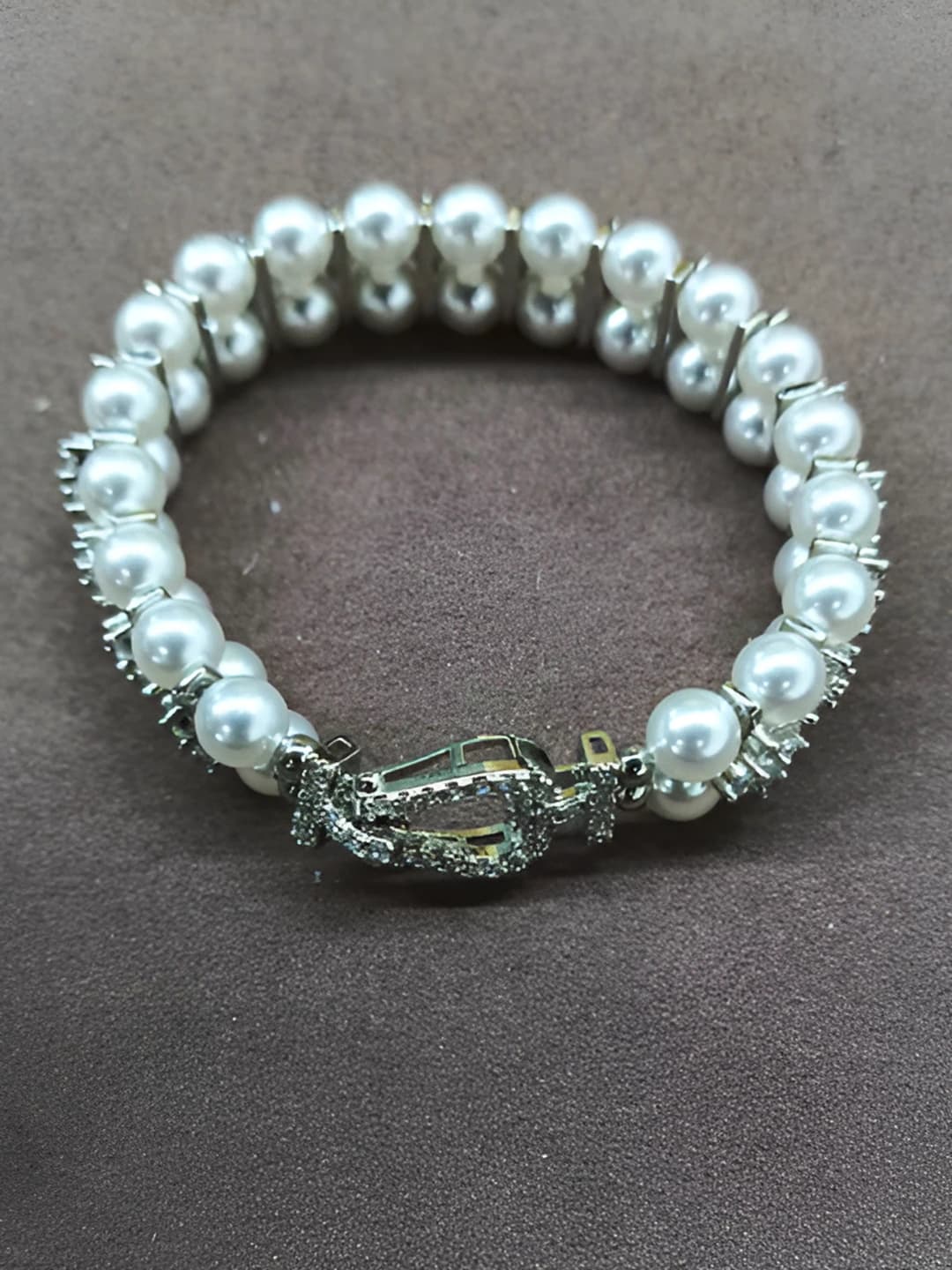 Bracelet - silver - white