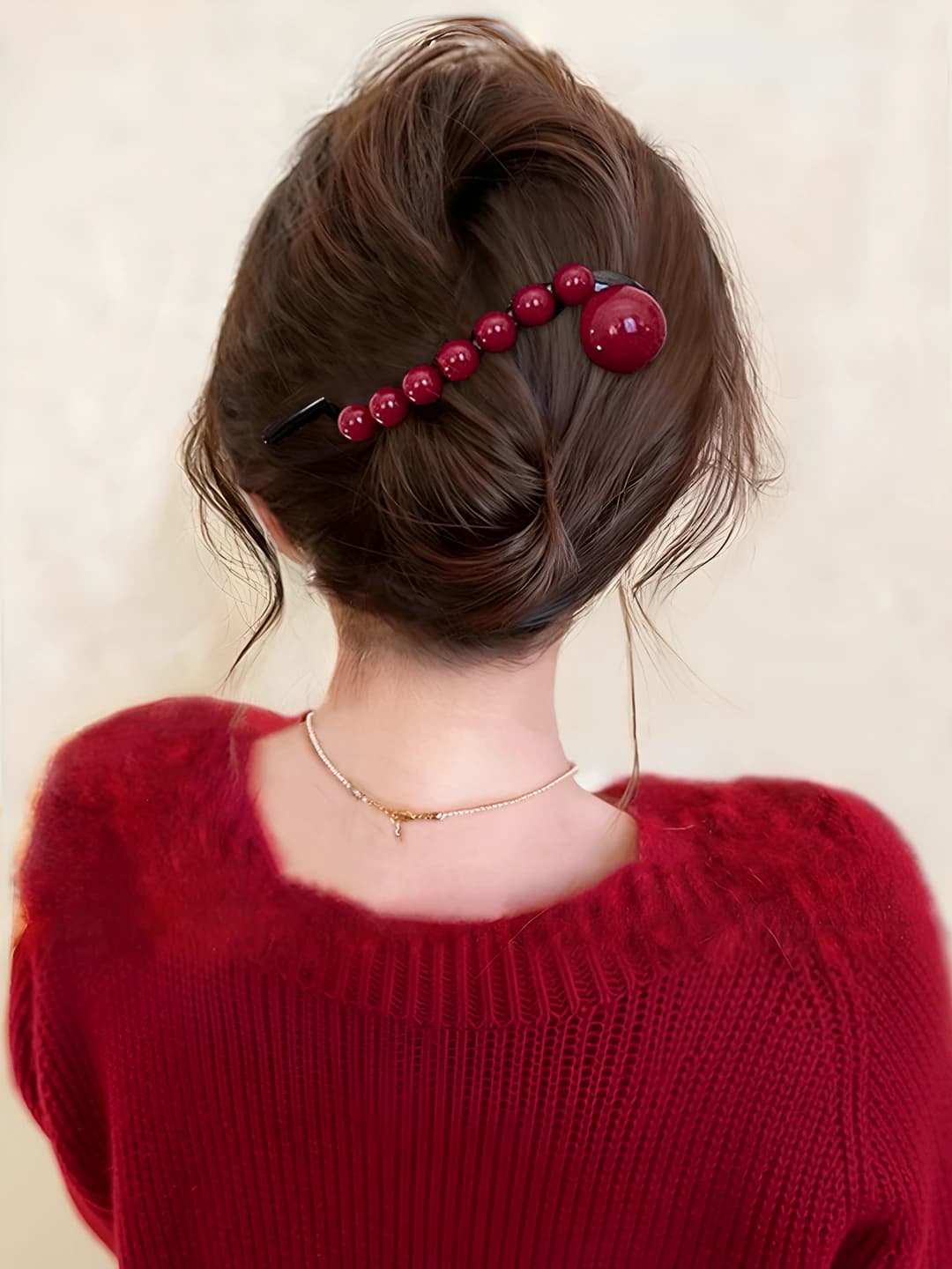 Ankora red hair clip-11 cm