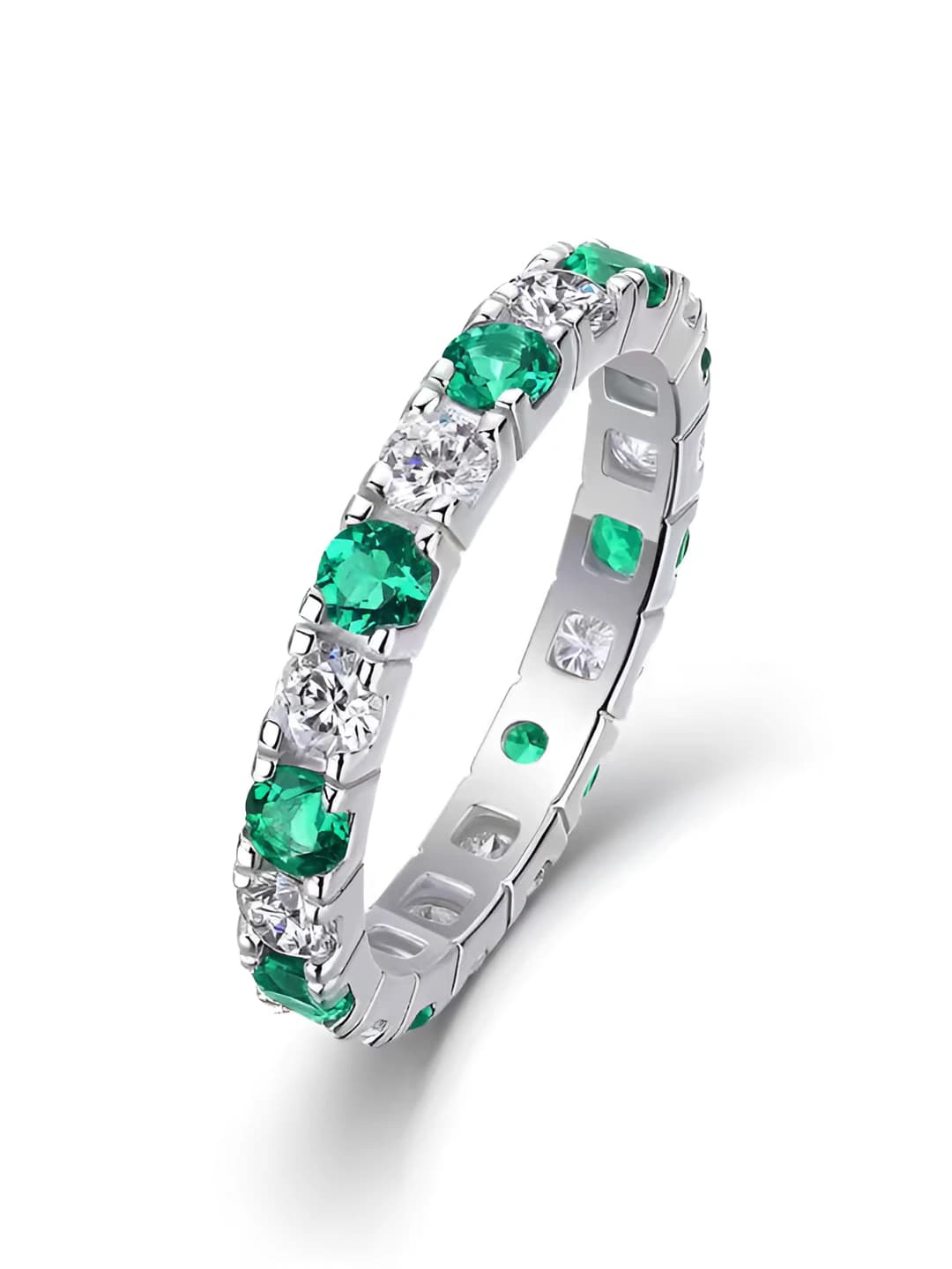 White gold (4mm) Green-white