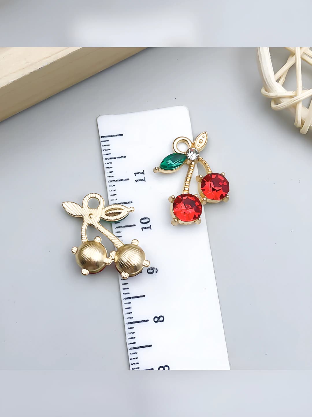 1 шт KC золото красный, красный бриллиант, 18x15x5mm, 1.5g