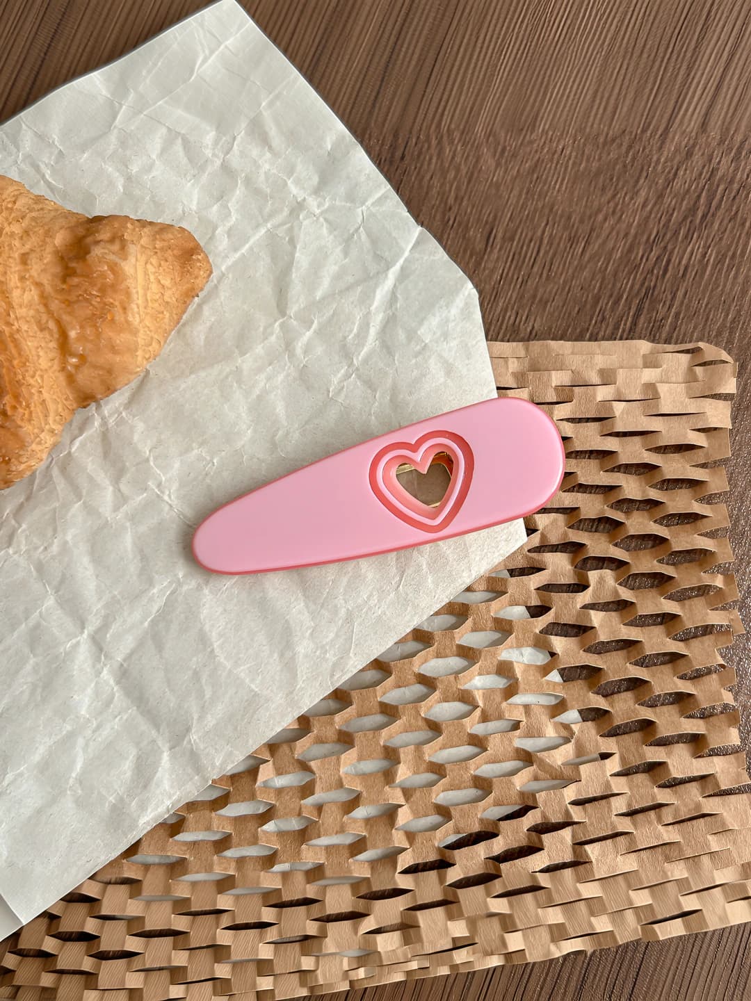 Heart duck clip-Pink