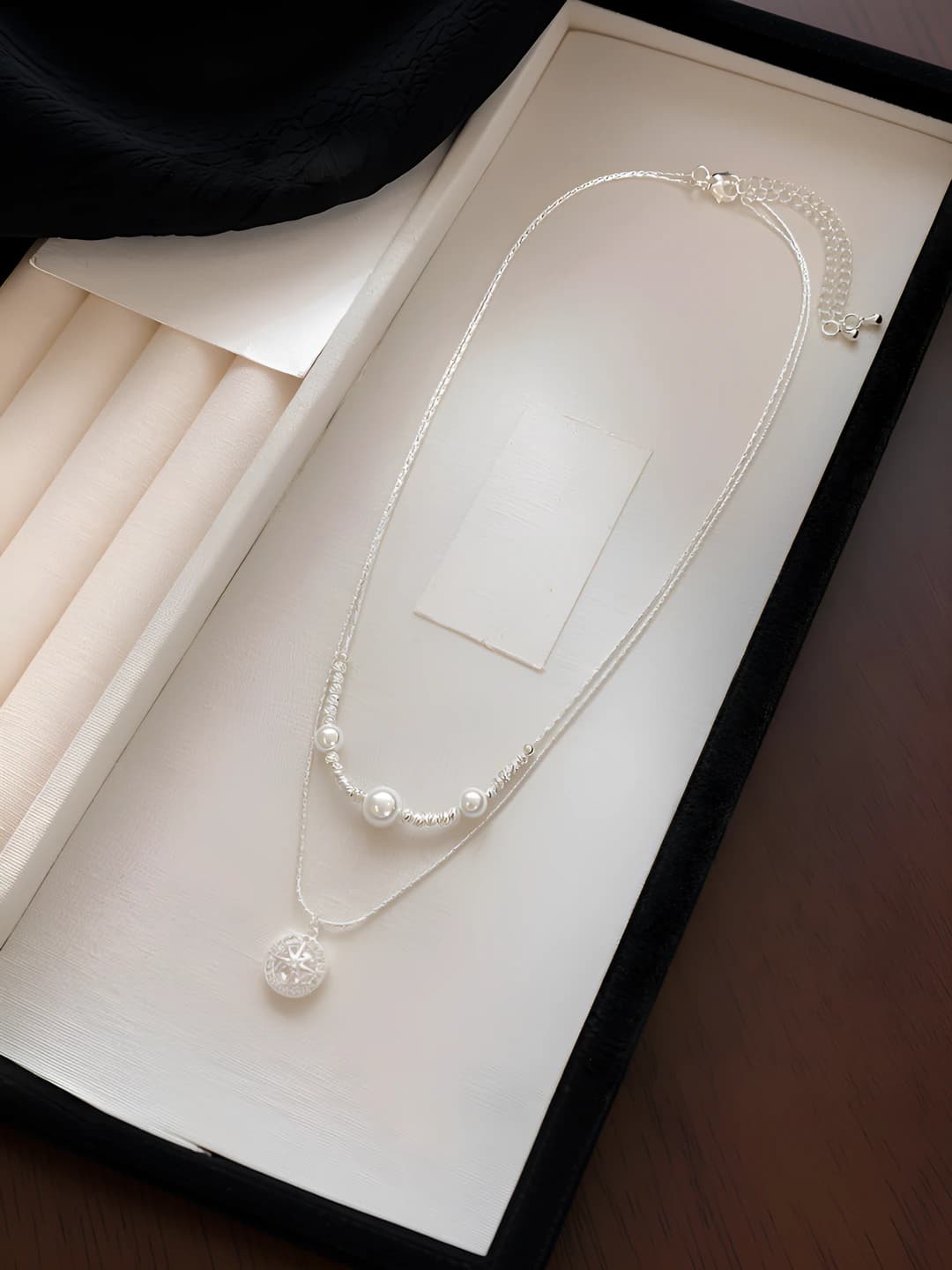 Necklace - Silver (2-piece set)
