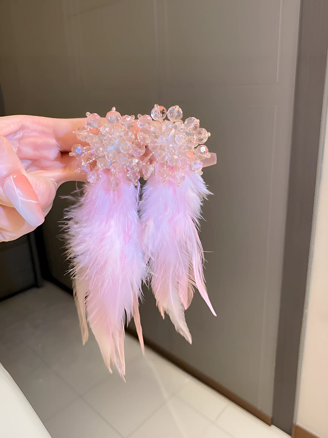 16# Silver pin - Pink