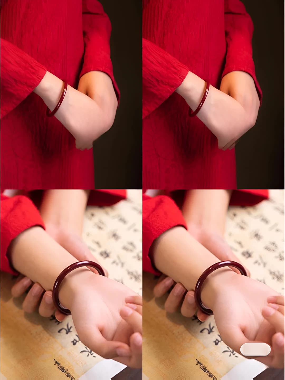 Wide bangle - Cinnabar red