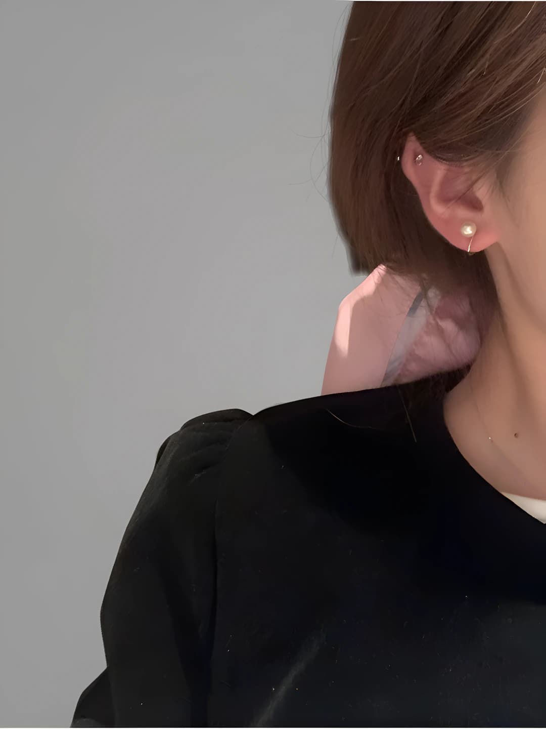 6mm белые жемчужные серьги