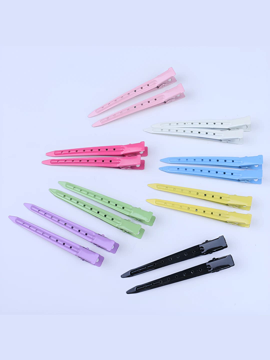 Women's seamless hair clips: metal, colorful, geometric design element, sweet-cool style