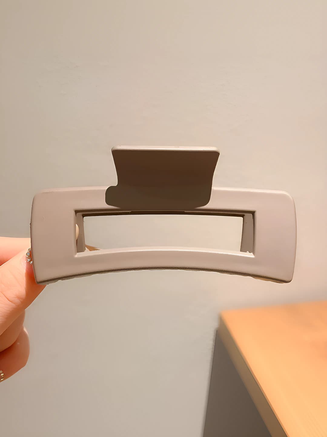 4# Dark coffee square clip 11cm