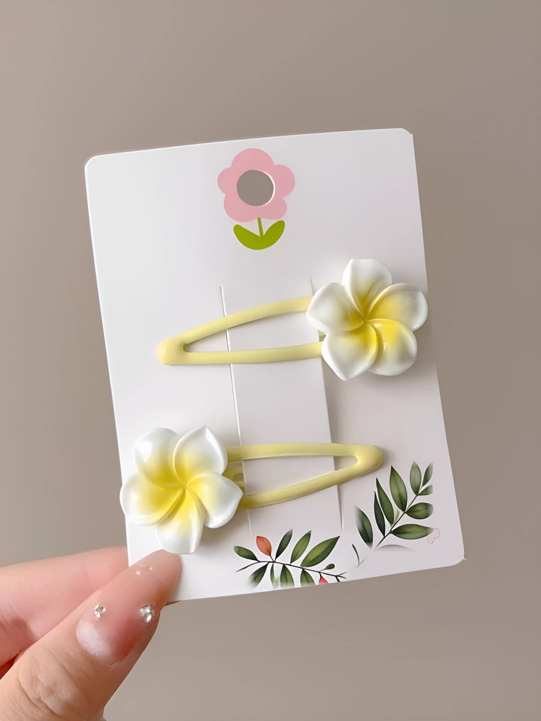 3# plumeria drop clip 2 pcs (approx. 5.7cm)