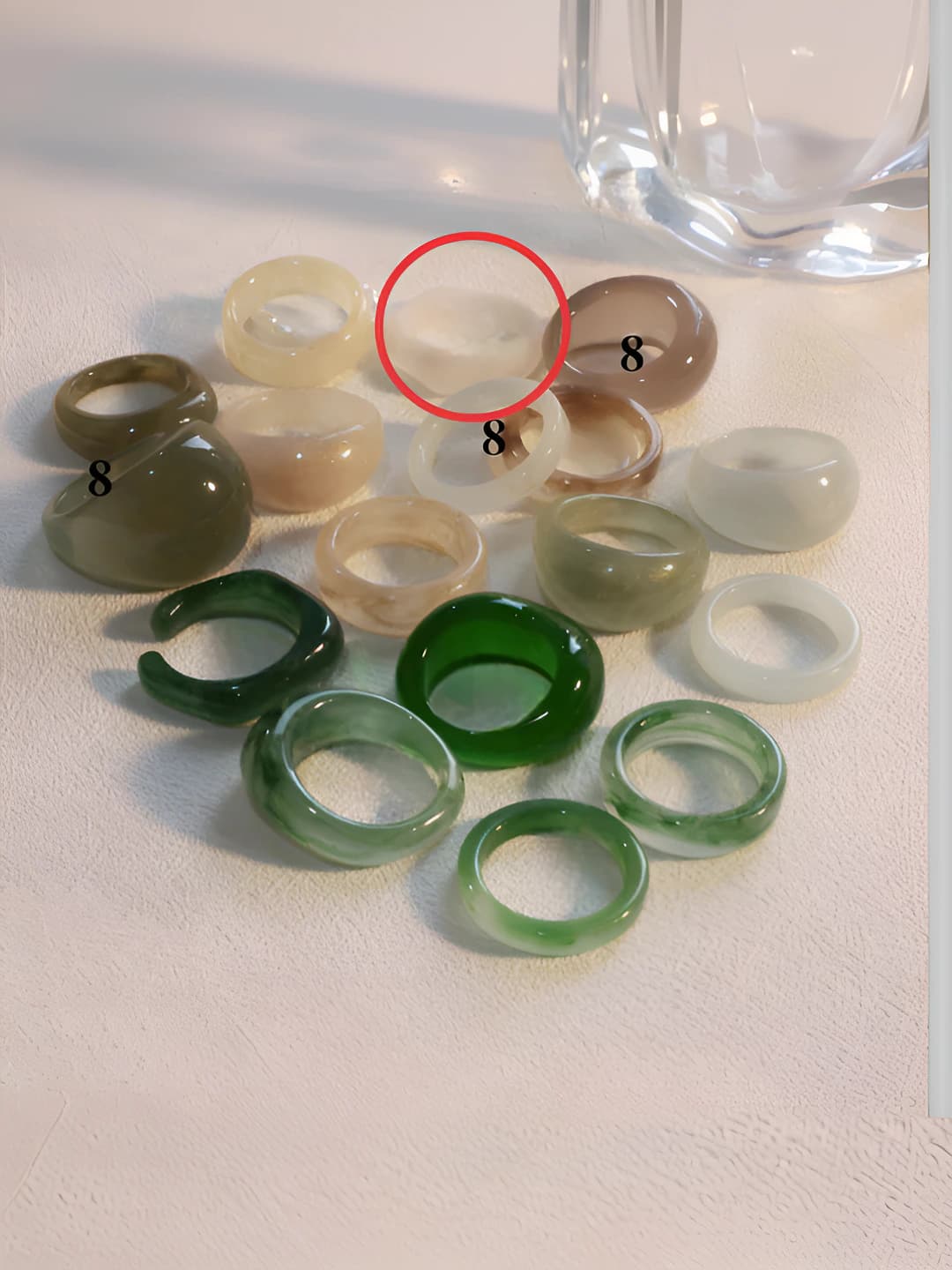 Matte white irregular ring