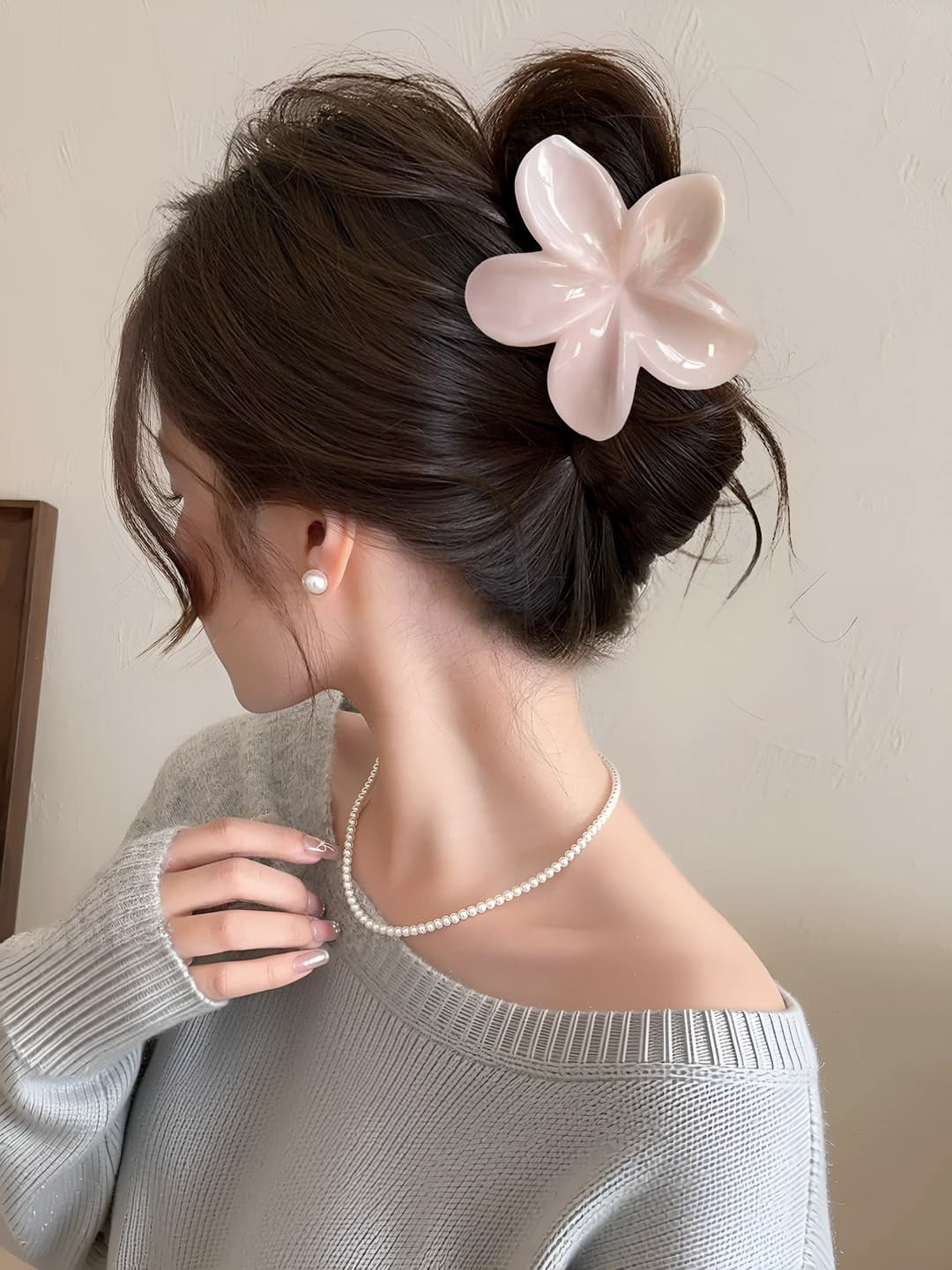 2# Розовый полукруглый клипс