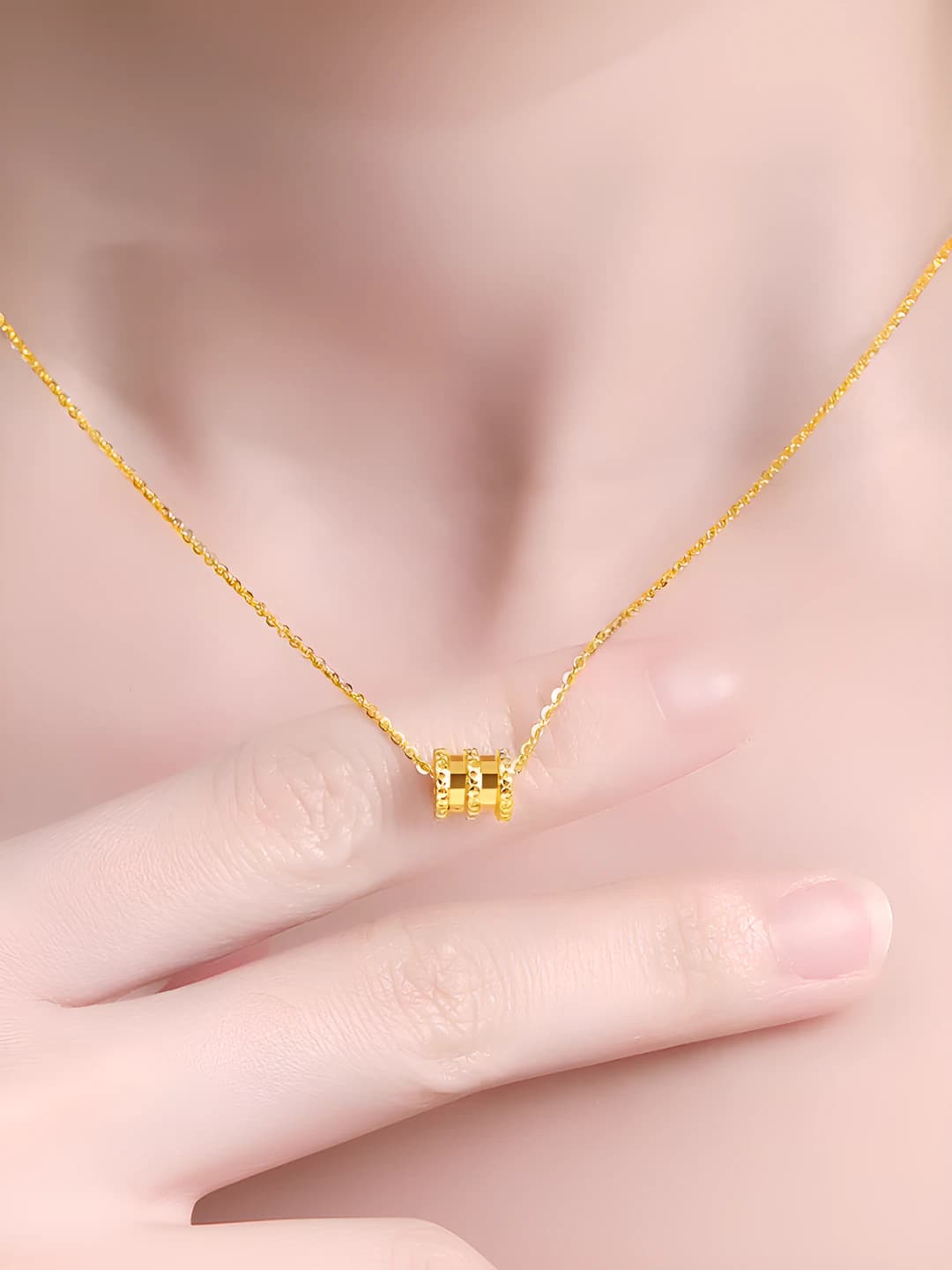 Women's pendant: flower and snowflake design, O-link chain, 21-50 cm length, individual style