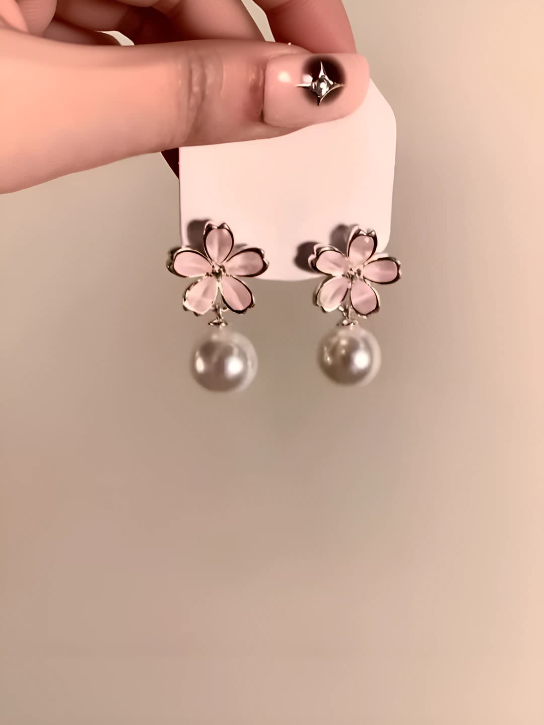 1# Серебряный штырь - Серебряный - Розовый