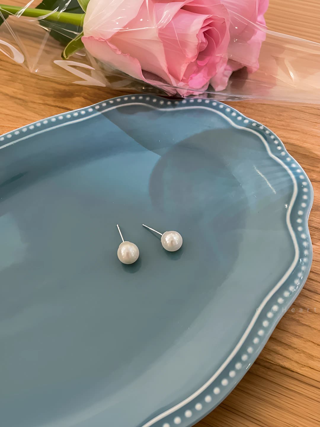 8mm pearl earrings 925 silver