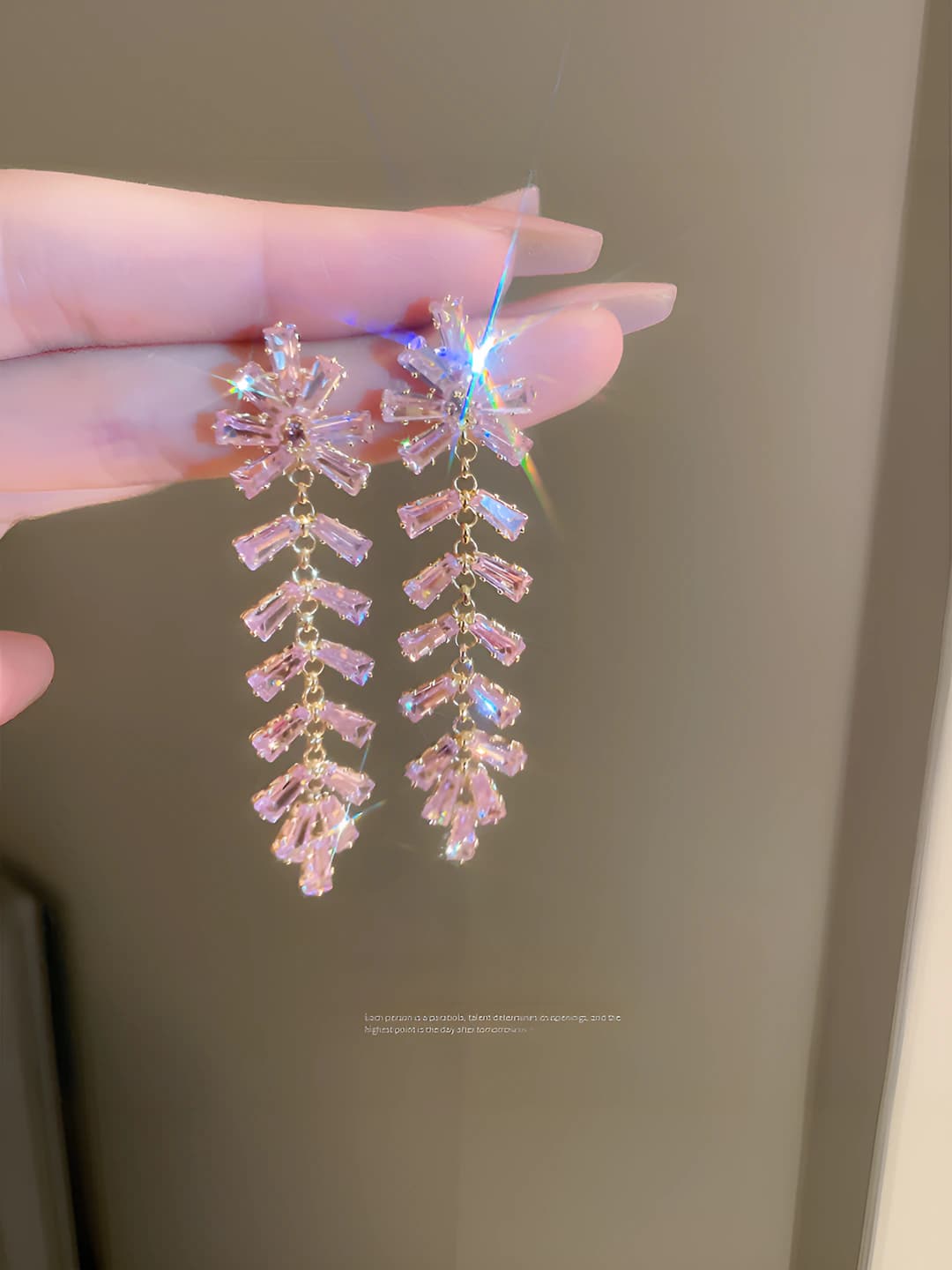 42# Серебряная игла - Розовый - Рыбья кость