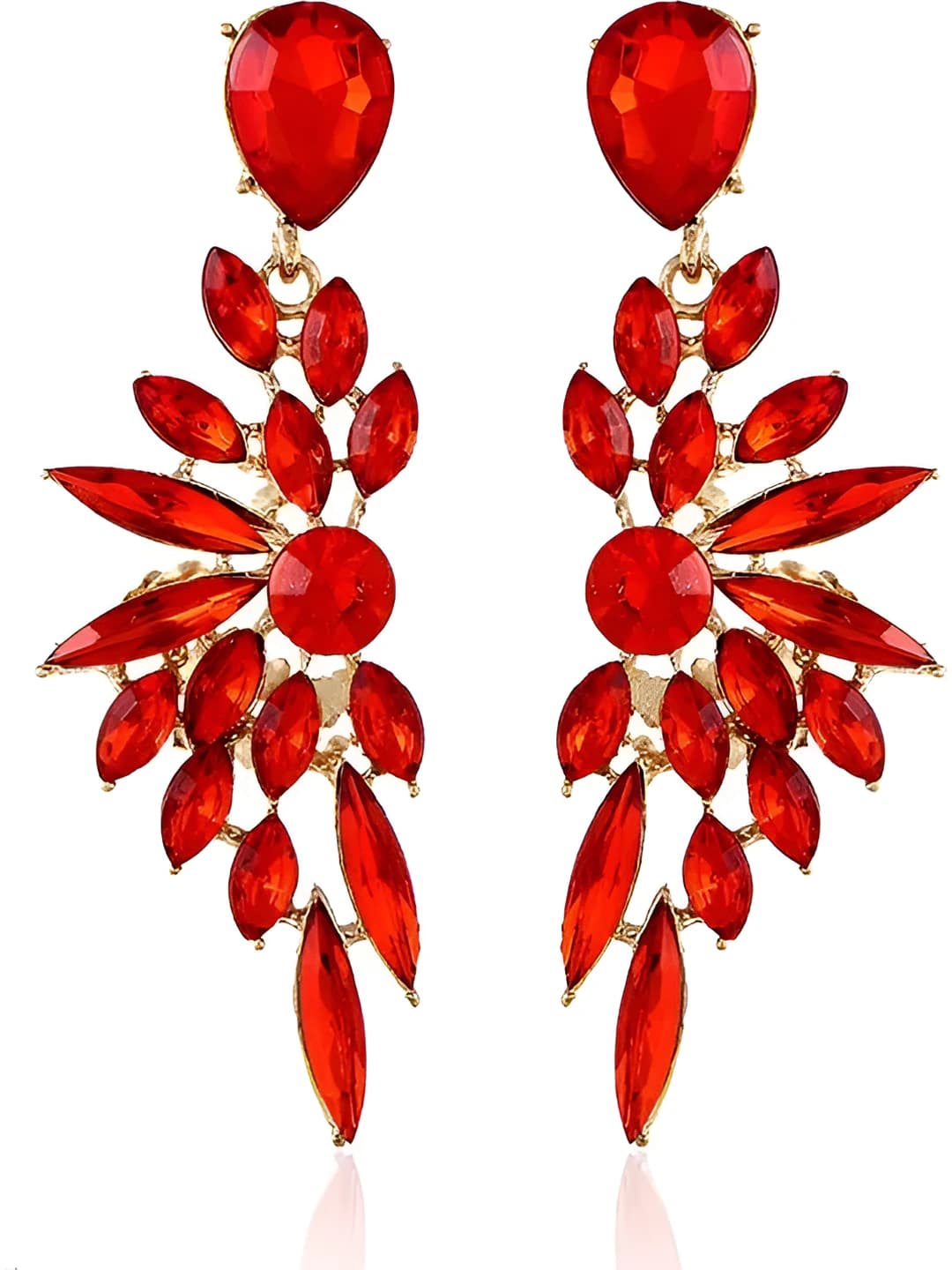 Red diamond earrings