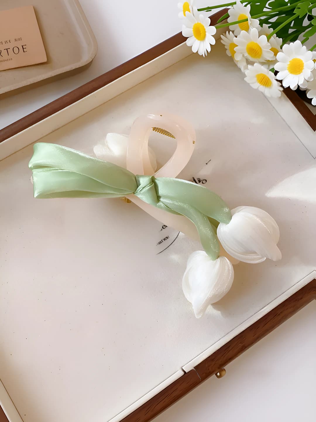 11# Hair clip - Pink - Green - White