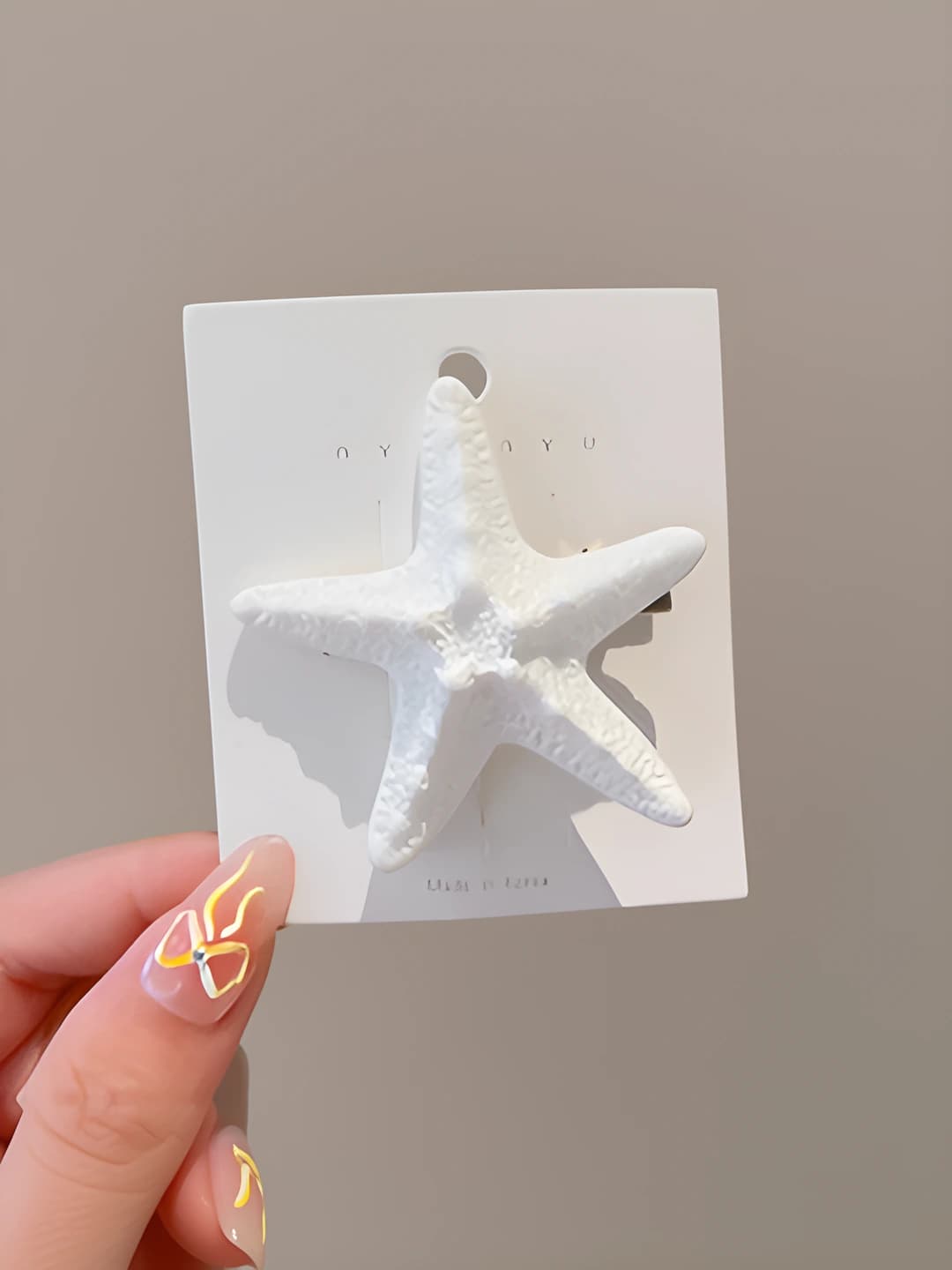 4# Starfish, white, 5.5 cm
