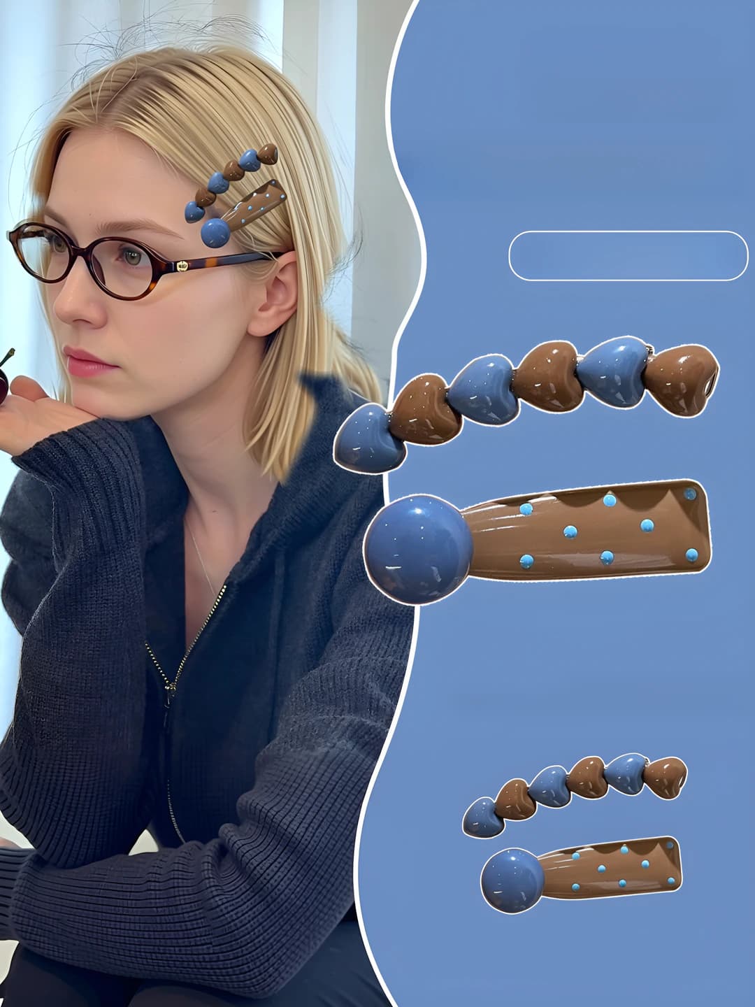 1# Blue-coffee pair 6.5 cm