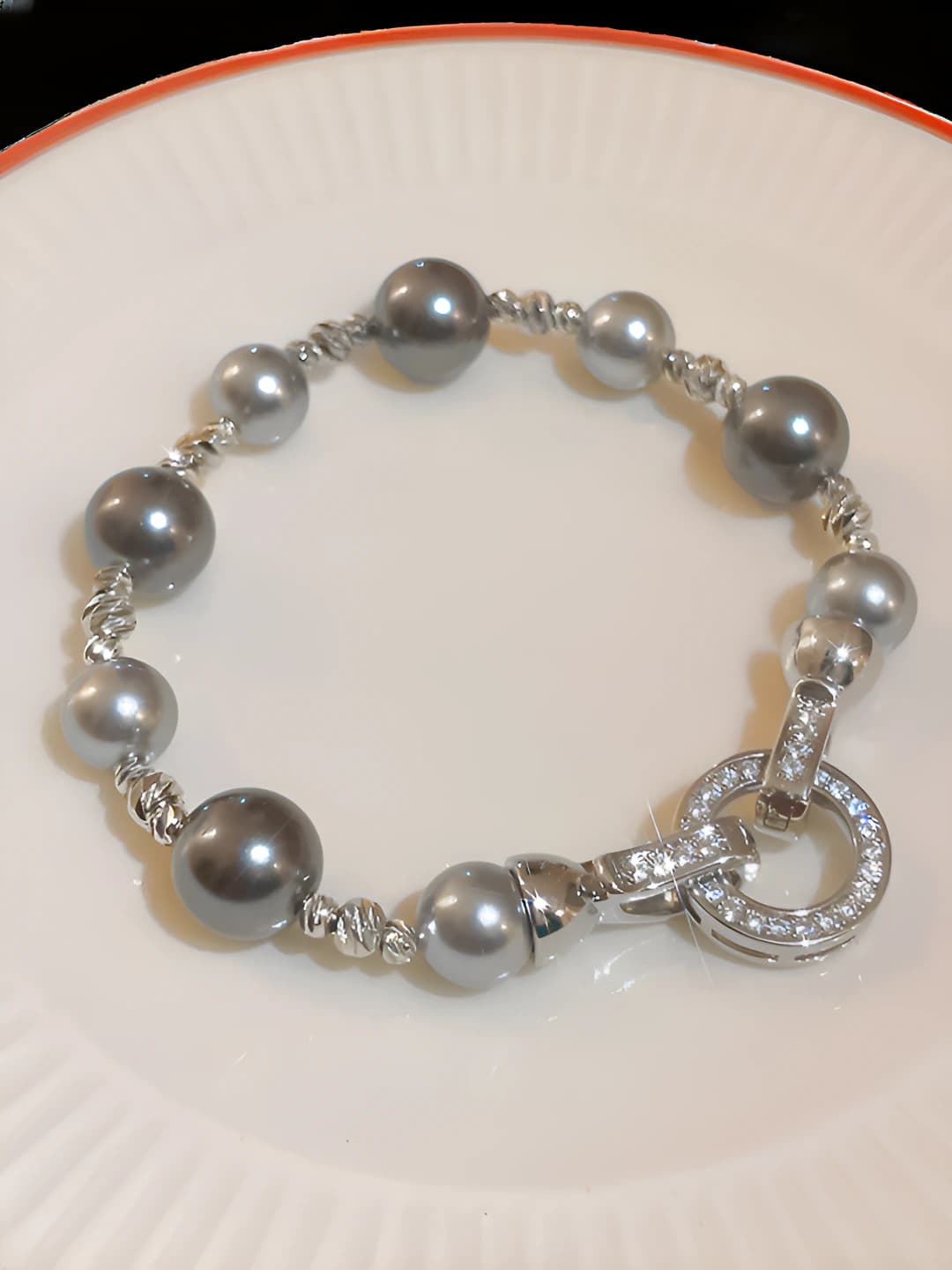 5 Bracelet - Silver - Grey