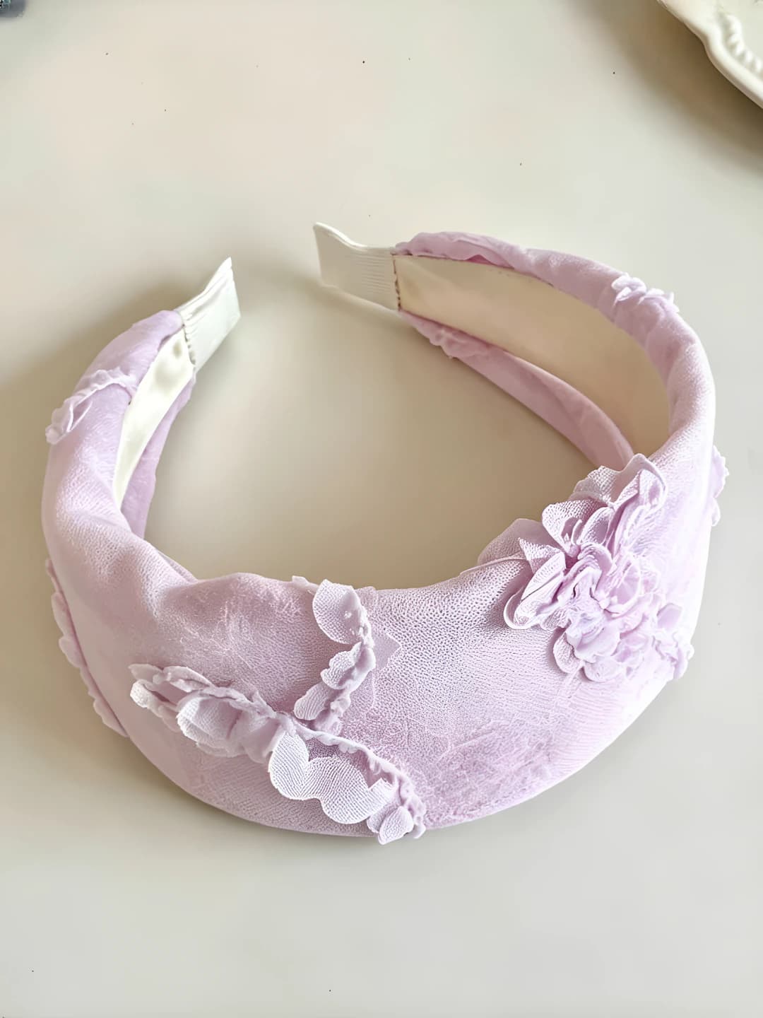 Lace floral headband Purple