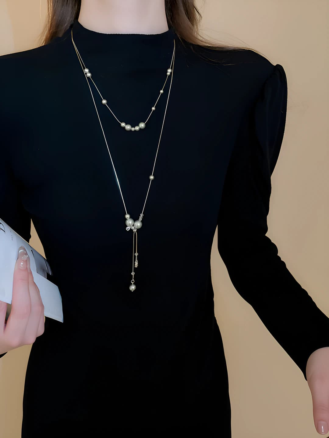 30# Necklace - Silver - Teardrop