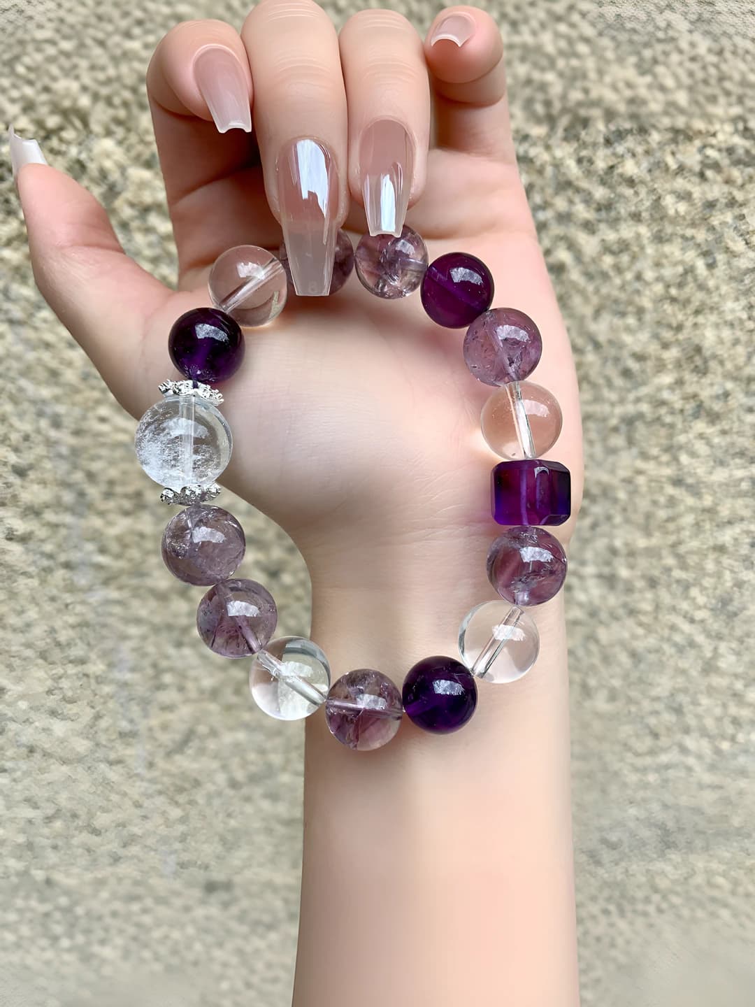 Purple crystal bracelet