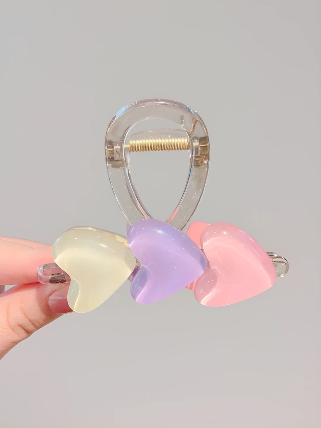 Heart candy color clip 8 cm
