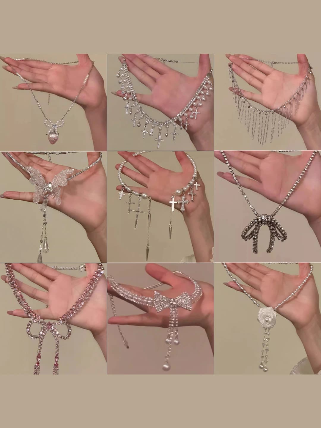 Women's full diamond bow pendant necklace, French style, simple and exquisite, versatile, unique design, high-end clavicle chain