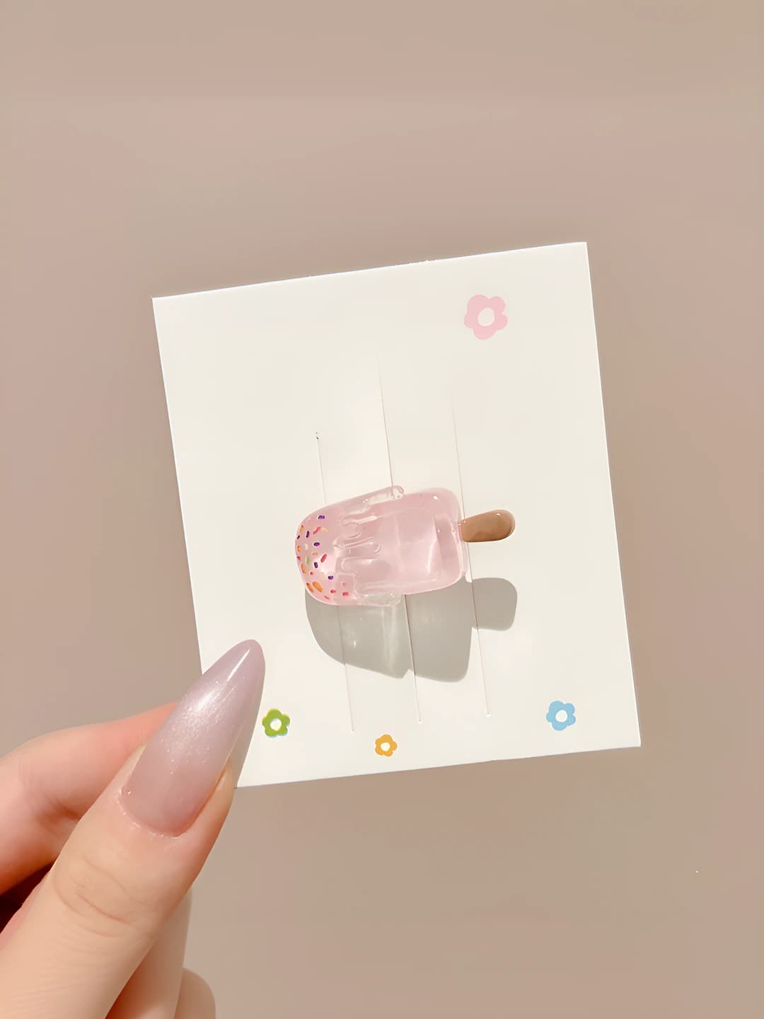 1# Ice cream, pink, 3cm
