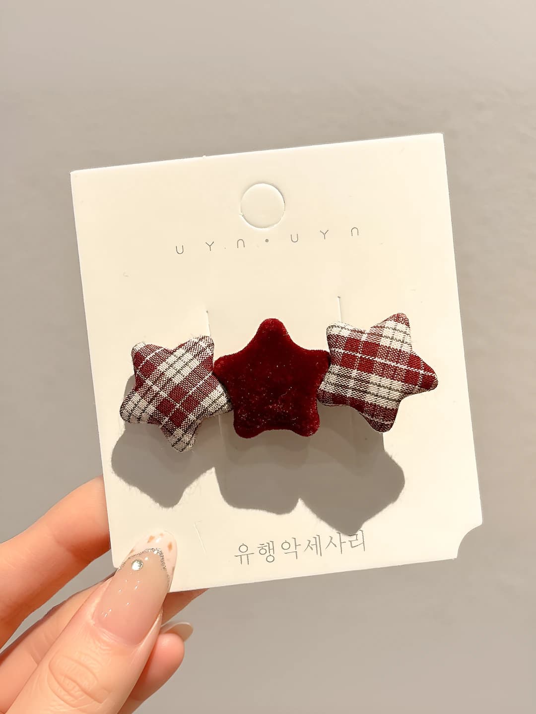 1# Plaid star red - ~6 cm