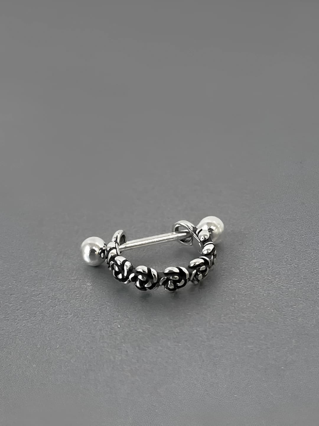 10mm розовый венок серьги 0504