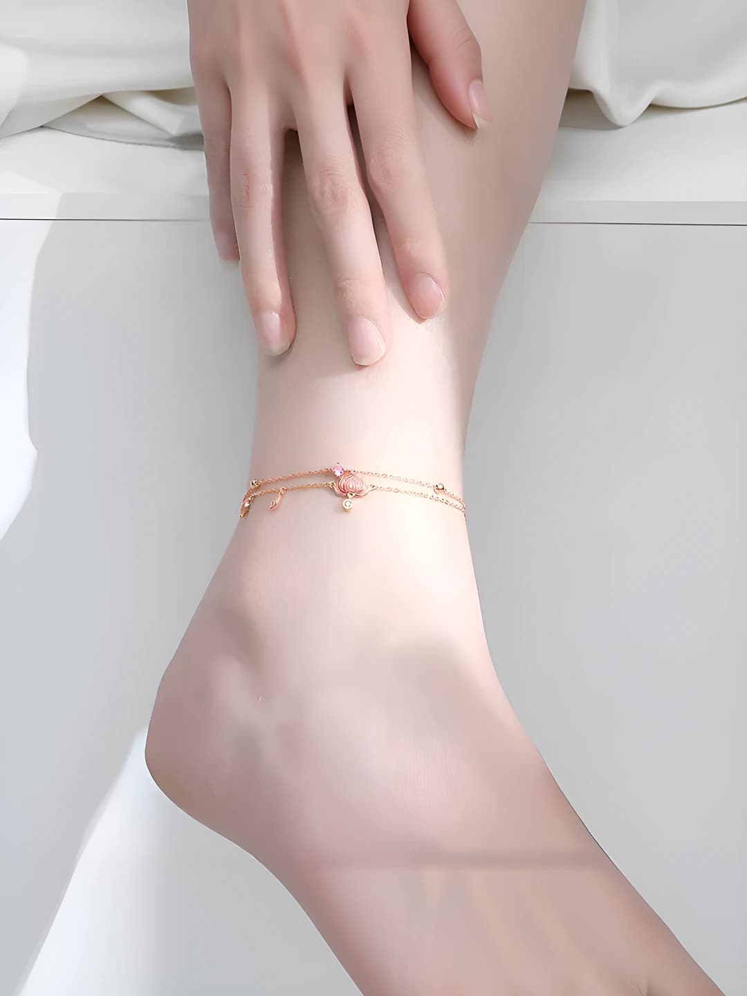 Lotus anklet