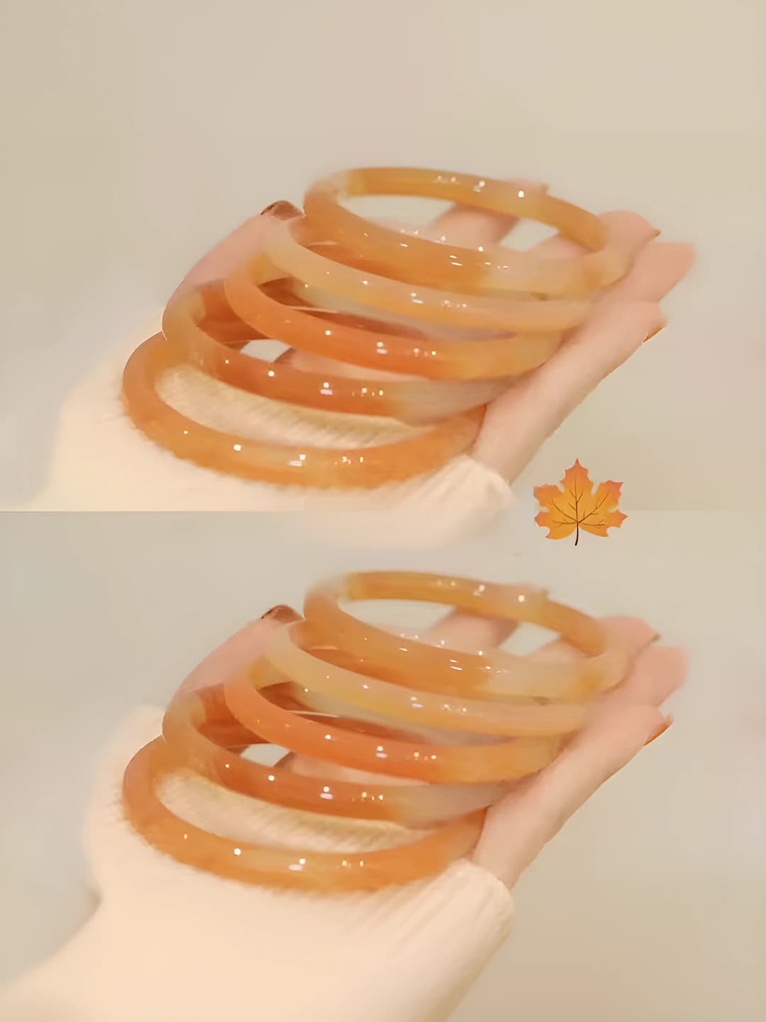 Красный кленовый лист 2 шт