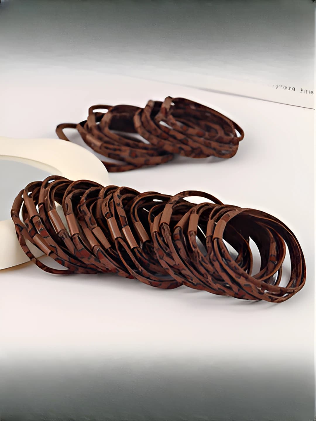 Thin leopard tie - Dark brown - 1 pc