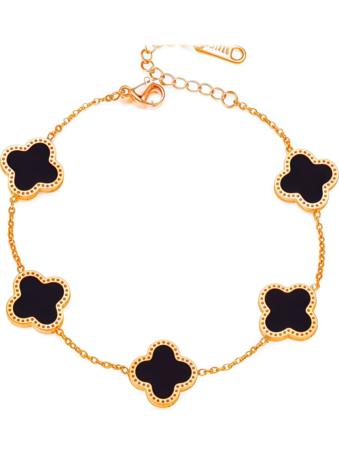 Four-leaf clover bracelet gold