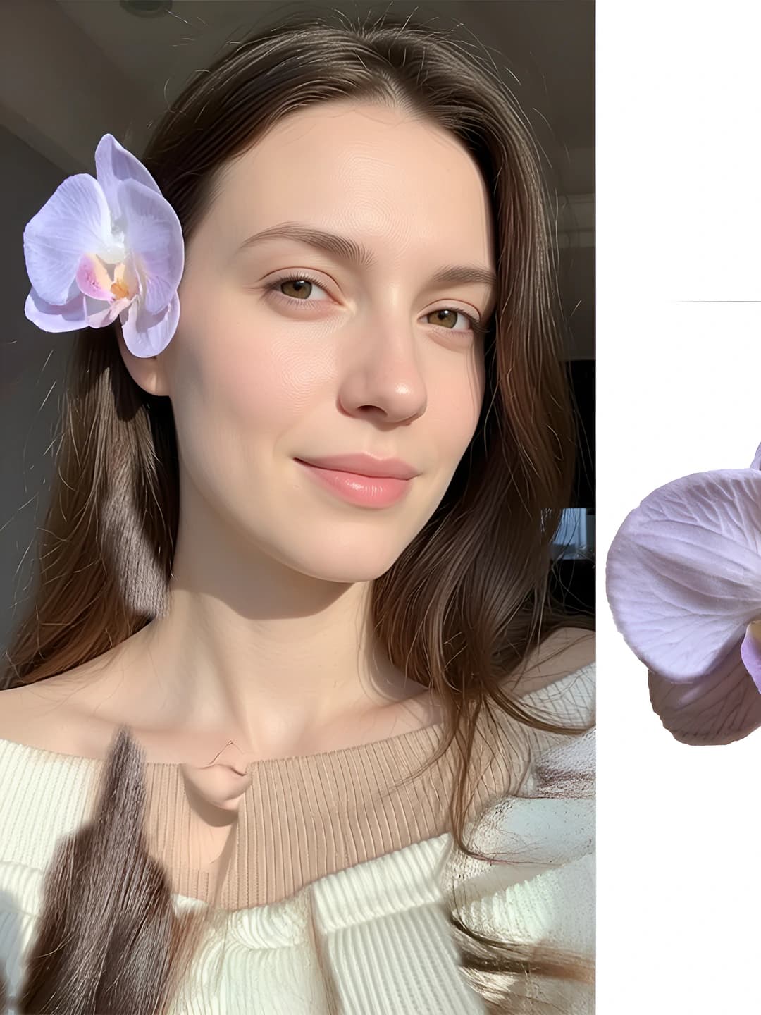 6# Gradient purple orchid hair clip