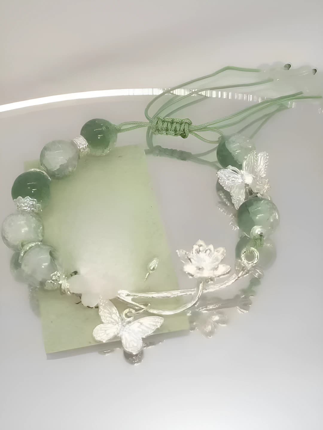 Green half bracelet