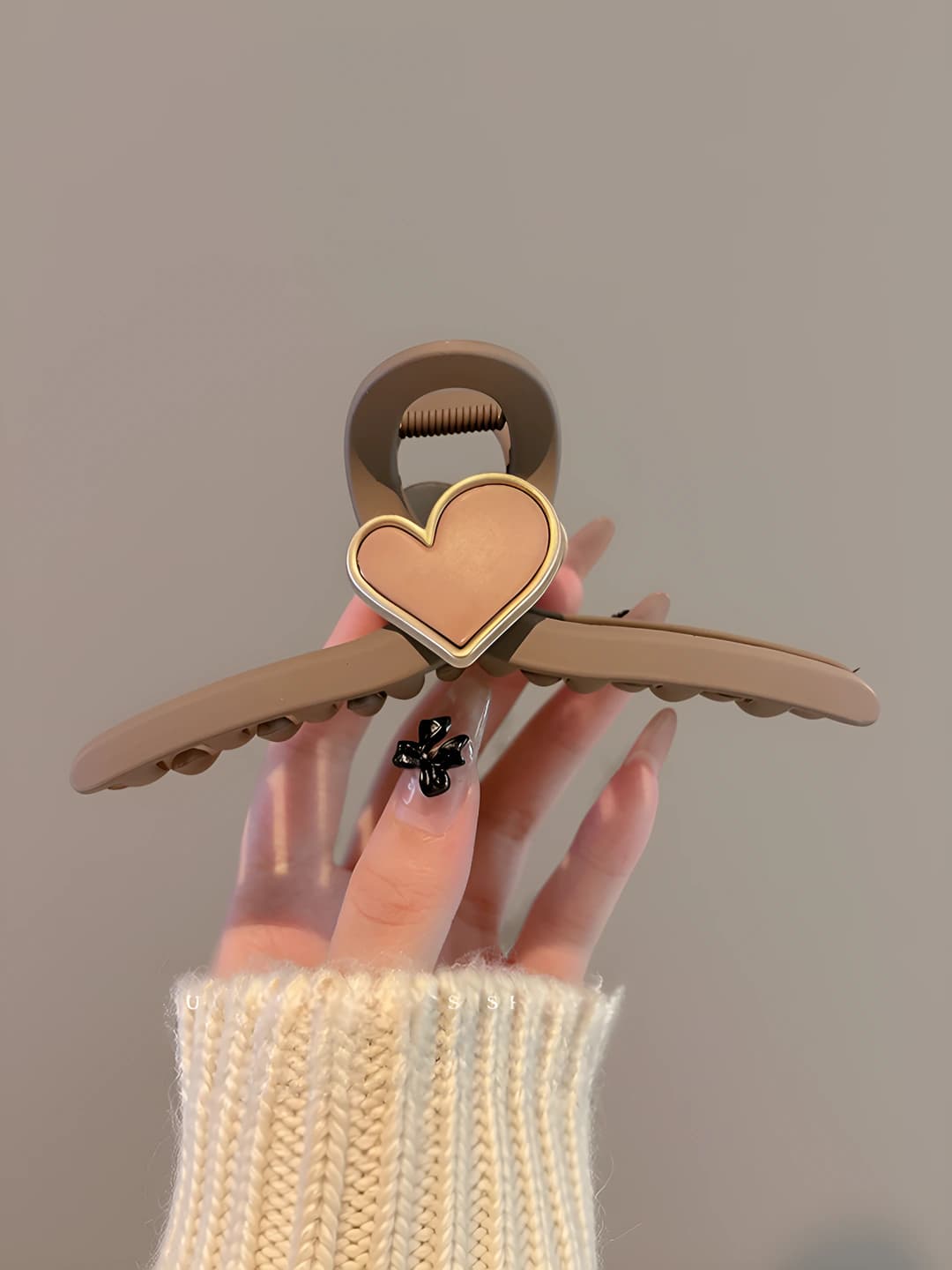 Кофейный, сердце 13 см