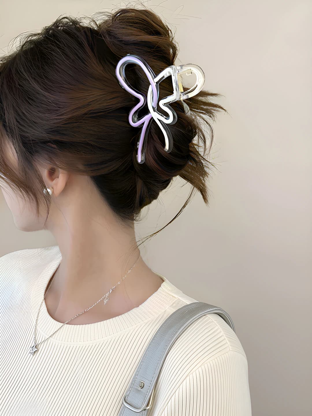 3 Two-tone bow, 8 cm