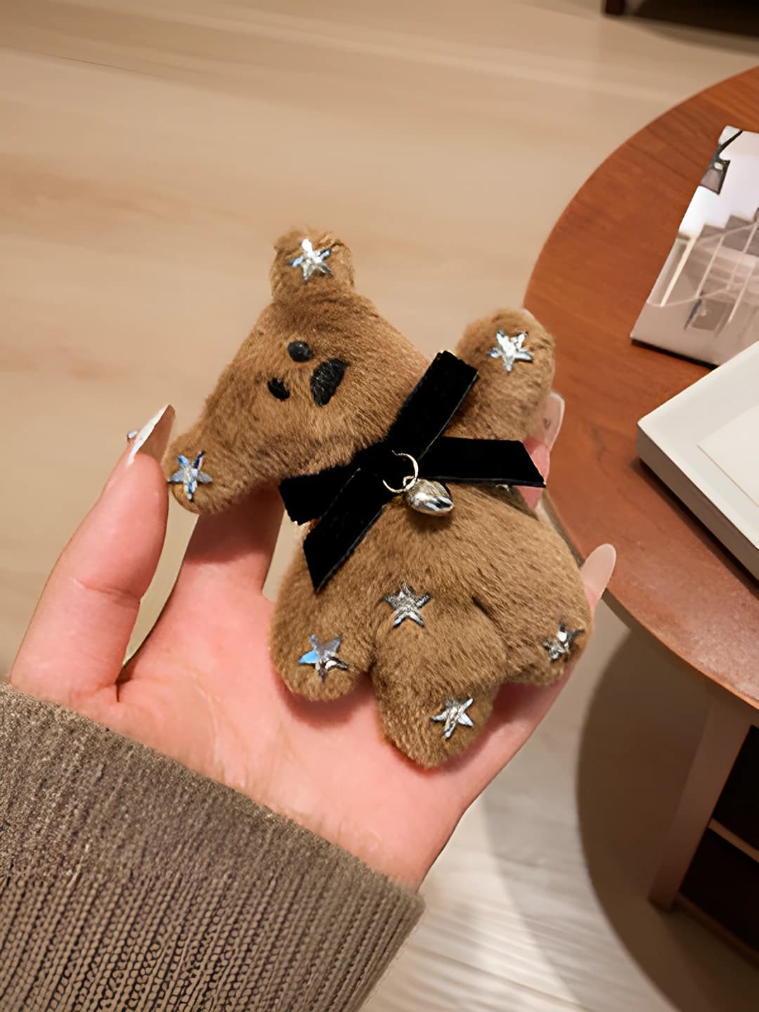 3# Black bow bear bb clip 8.5*11 cm