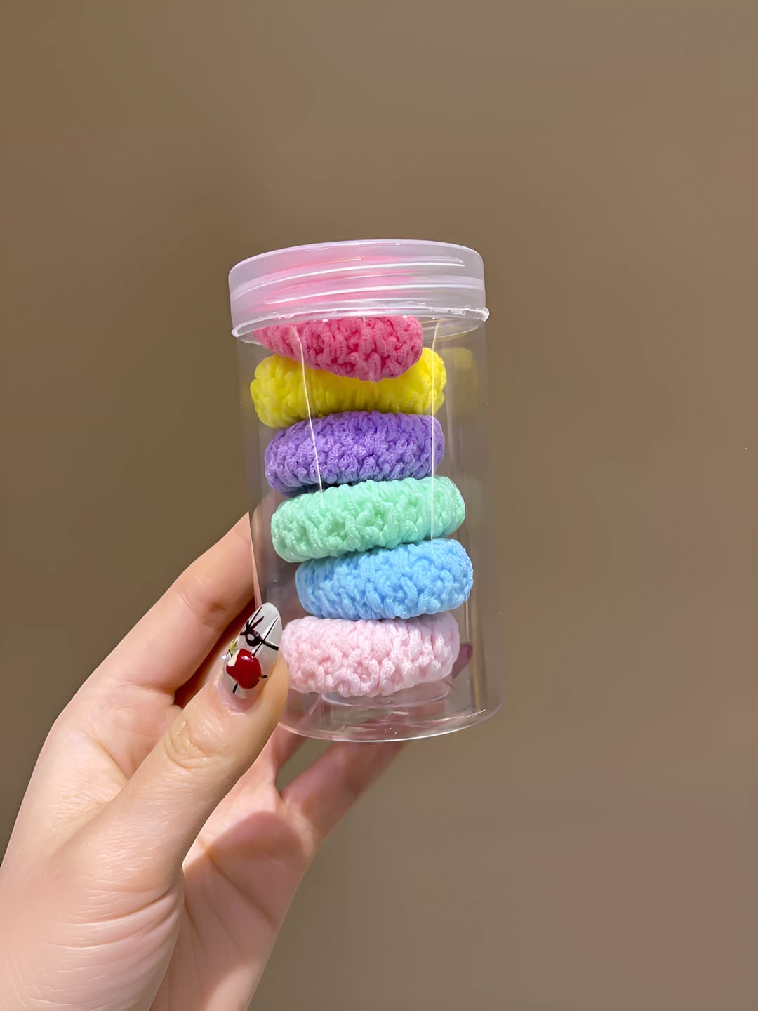 Multicolour hair ties 6 pcs